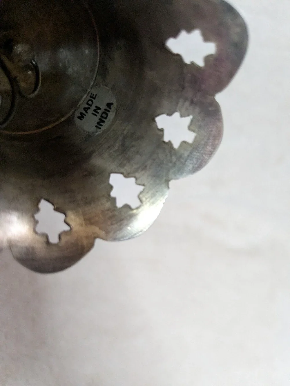 Vintage Bell Decorative Christmas Tree Pattern, India, Silver plated/Brass?